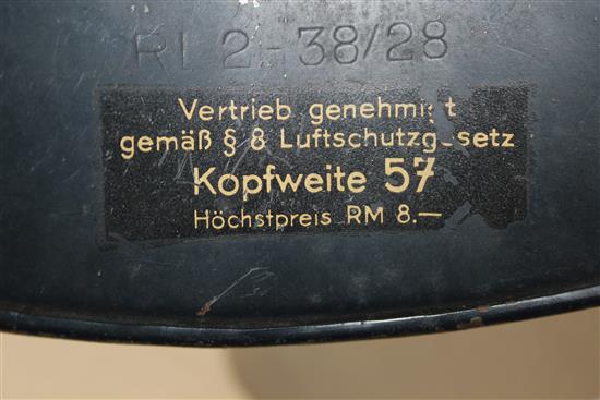 A German Third Reich Luftschutz M38 gladiator helmet,